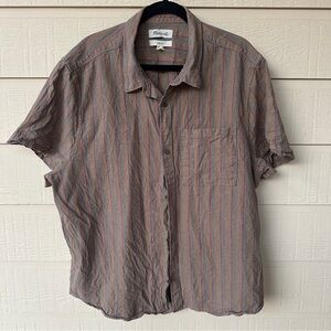 Madewell Men’s Perfect Short-Sleeve Button Down Shirt in Seersucker